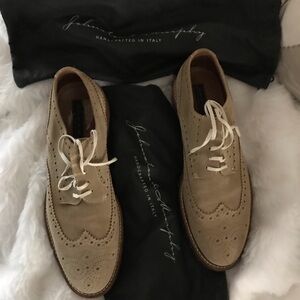 Elegant Tan Suede Oxfords by John Murphy